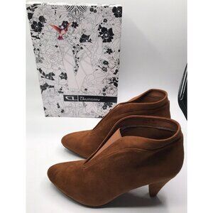 CL‎ By Chinese Laundry Boots Womens Size 9 Ankle Booties Suede Cone Heel